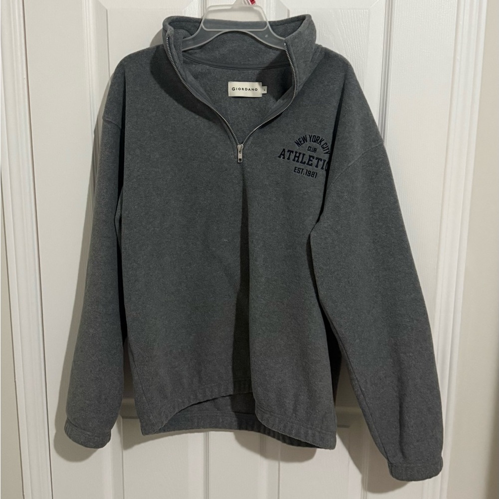 Giordano Gray Quarter-Zip Sweatshirt